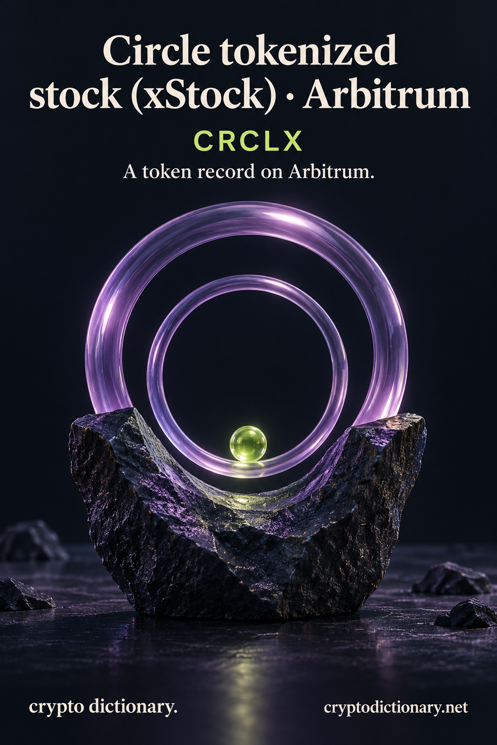 Circle tokenized stock (xStock) · Arbitrum (CRCLX), an original physical name metaphor for this specific token registry record.