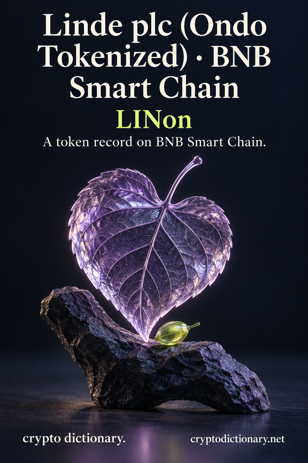 Linde plc (Ondo Tokenized) · BNB Smart Chain (LINon) illustrated with an original physical name mnemonic; a token record on BNB Smart Chain.